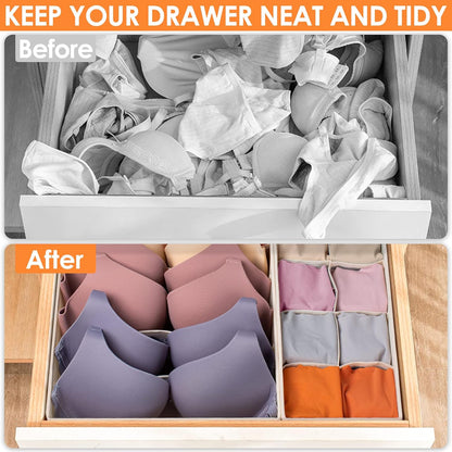 Skiennix Baby Clothes Organizer - 12 Pack Fabric Foldable Storage Bins for Nursery | 116 Cells for Clothing & Accessories