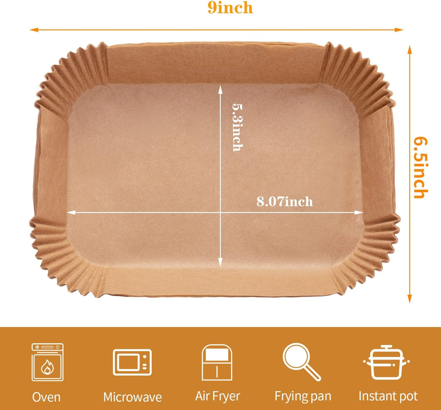 Ninja Air Fryer Liners - 150PCS Disposable Baking Parchment Paper for Dual Air Fryer DZ201/401