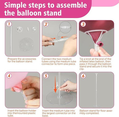 Bezente 8PCS Balloon Stand Kit - Reusable Tabletop Balloon Holder for Party Centerpieces | Ideal for Birthdays, Weddings, Baby Showers