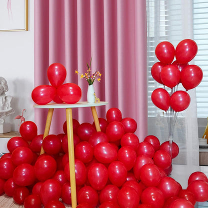 Red Balloons | 110 Pcs 5-Inch Mini Thick Latex Balloons for Birthday & Baby Shower Decor