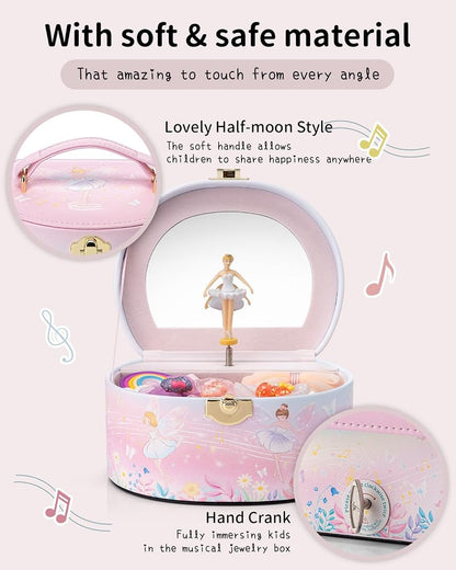 VLANDO Fairy Variation: Musical Jewelry Box for Girls – Arc Design, Spinning Ballerina
