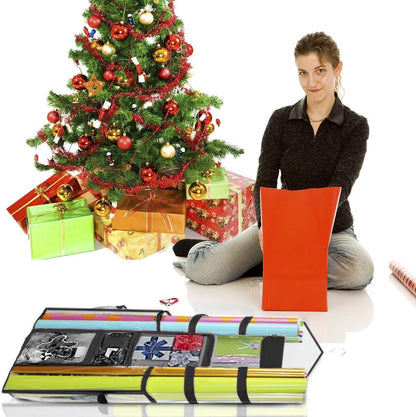ProPik Gift Wrap Organizer - Double-Sided Storage for Wrapping Paper & Accessories | 40” x 17” (Black)