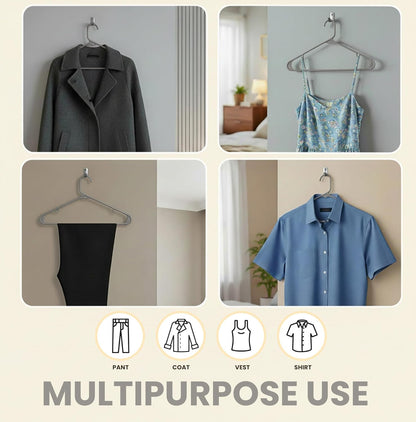 Utopia Home Plastic Hangers - Durable Space-Saving Closet Organizers - 20 Pack in Grey for Shirts, Pants & Coats