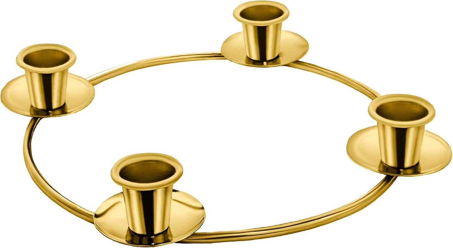 Advent Candle Holder - Elegant Gold Advent Ring for Taper Candles | Perfect Advent Wreath Centerpiece