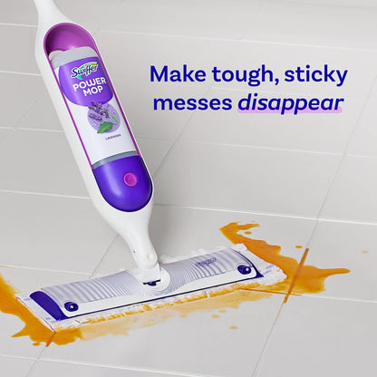 Swiffer Power Mop Refill Solution - All-Purpose Floor Cleaner for Tile, Vinyl, Wood | Lavender Scent, 50.6oz