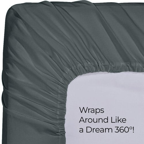 Utopia Bedding Full Fitted Sheet - Bottom Sheet - Deep Pocket - Soft Microfiber - Shrinkage and Fade Resistant - Easy Care -1 Fitted Sheet Only (Grey)