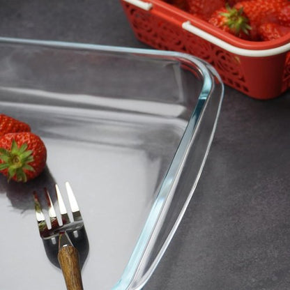 8×8in Square Glass Baking Dish by [Brand Name] - 1.6QT Oven Safe Baking Pan for Delicious Meals