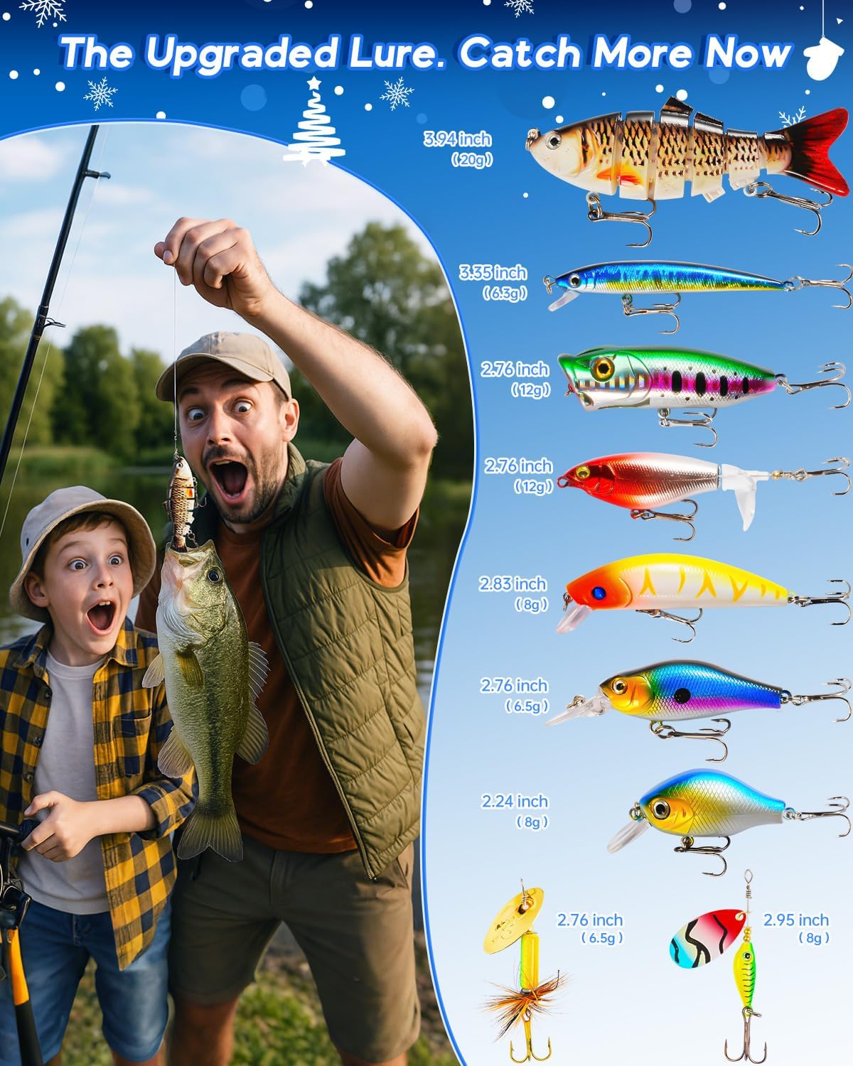 **Regine Switzerland Fishing Lure Advent Calendar 2025 - 24 Days of Christmas Surprises for Men & Teens**