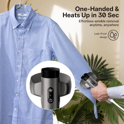 GKJ Handheld Clothes Steamer - 2-in-1 Vacuum & Iron | Portable Travel Fabric Steamer, 2300Pa Suction, 118ml Tank