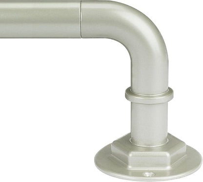 Byondeth Curtain Rods - Adjustable Blackout Wrap Around Design | 16 to 144 Inches, Brushed Nickel Finish