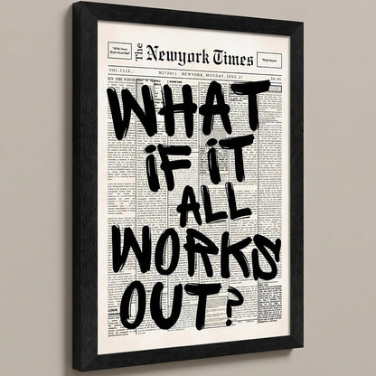 Skiennix 16X20 Inch Black Frame - Motivational Canvas Wall Art | Inspirational Quote Print for Home & Office
