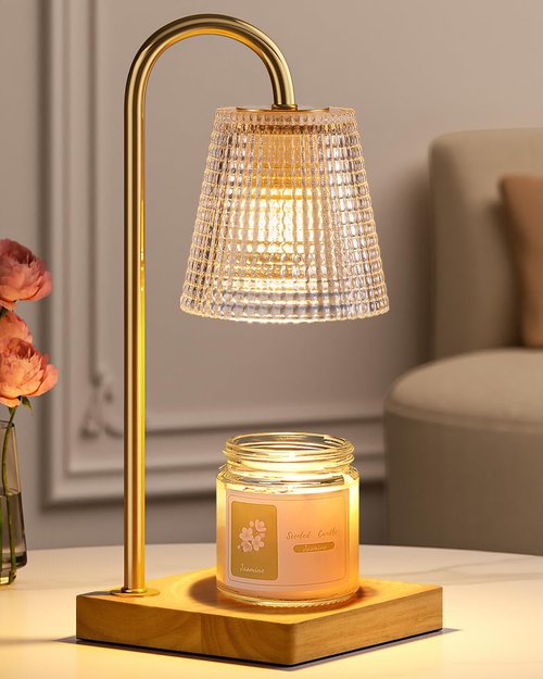 Hong-in Candle Warmer Lamp with Timer Dimmer,Birthday Gifts for Women Mom Sister,House Warming Gifts New Home Room Decor,Vintage Wax Warmer for Scented Wax Jar Candles