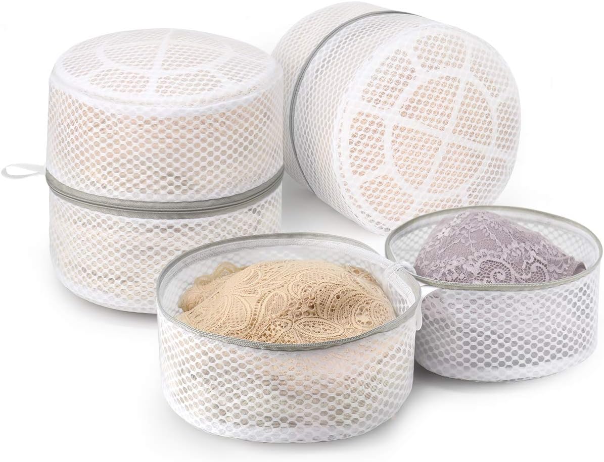 Muchfun Bra Wash Bags - 3Pcs Honeycomb Mesh Laundry Bags for Delicates & Lingerie | 8 x 8 x 8 Inches