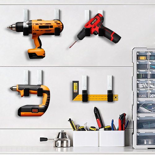 GeeWatom Heavy Duty Steel Garage Hooks - Anti-Slip Tool Organizer | Wall Mount Hanger (Small - 2PC)