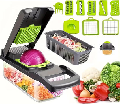 Skiennix Onion Cutter | Multifunctional Vegetable Chopper & Mandoline Slicer - Ideal for Easy Food Prep
