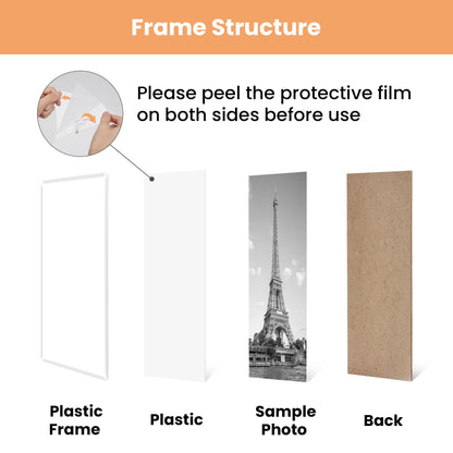 upsimples 20x30 Picture Frame White 3 Pack, Scratch-Proof Poster Frames 20 x 30 for Photo Gallery - Slide-In Strips, Horizontal or Vertical Wall Mounting
