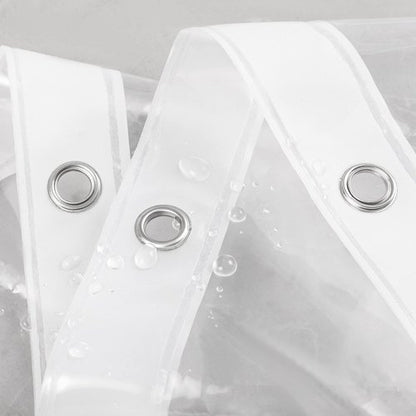 Shower Curtain Liner with 3 Magnets - Heavy Duty PEVA Plastic Shower Curtain for Bathroom, Waterproof Vinyl & See Through Liner, Metal Grommets - Color Block Clear/Black, 72x72