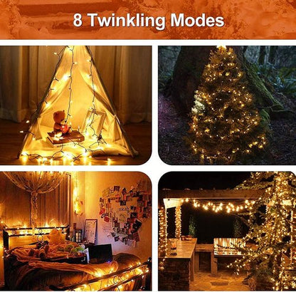MASHANG Christmas Lights - 50 LED Battery Operated String Lights with Timer | Waterproof Warm White for Indoor/Outdoor Decor