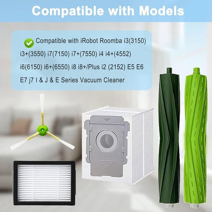 iRobot Replacement Parts | Vacuum Cleaner Accessories - 1 Roller Brush, 4 Filters, 4 Side Brushes, 6 Dust Bags