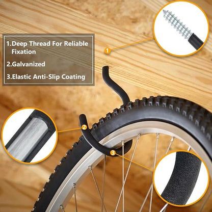 KURUI Heavy-Duty Bicycle Hooks - 9-Inch Garage Ceiling Hangers for Bikes, Lights & Plants