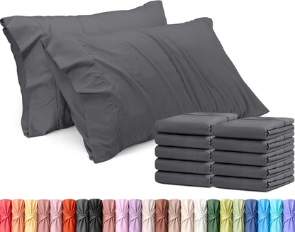 Utopia Bedding King Pillow Cases - 12 Pack | Soft Brushed Microfiber - Fade Resistant 20 X 40 Inches (Grey)