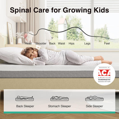 Novilla Twin XL Mattress, Memory Foam Mattress 8 inch for Pressure Relief, Enhanced Support & Plush Comfort, Grey & White