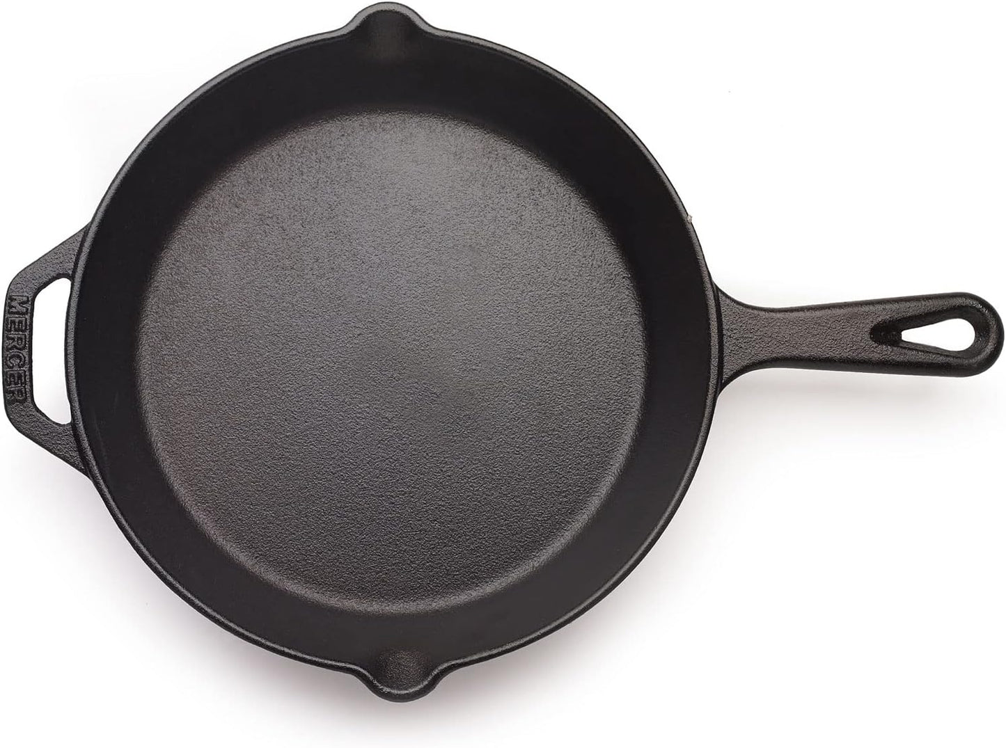 Mercer Culinary Pre-Seasoned Cast Iron Skillet - 10.25-Inch Durable Cooking Essential