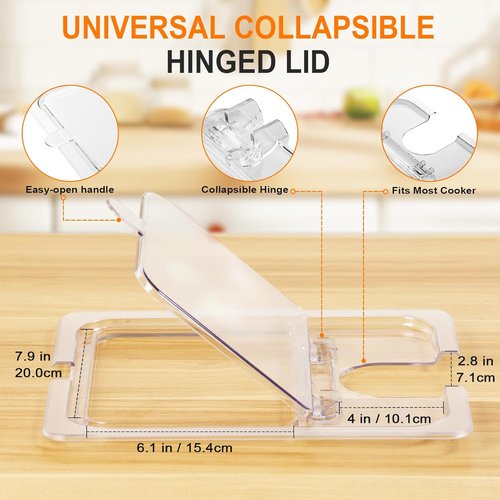 HOMENOTE Sous Vide Container - 12 Quart with Collapsible Lid & Complete Accessories Kit | BPA Free