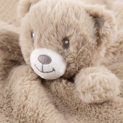 Baby Bear Security Blanket - Soft Minky Plush Lovey Gift for Toddlers | 16 Inch Dark Brown