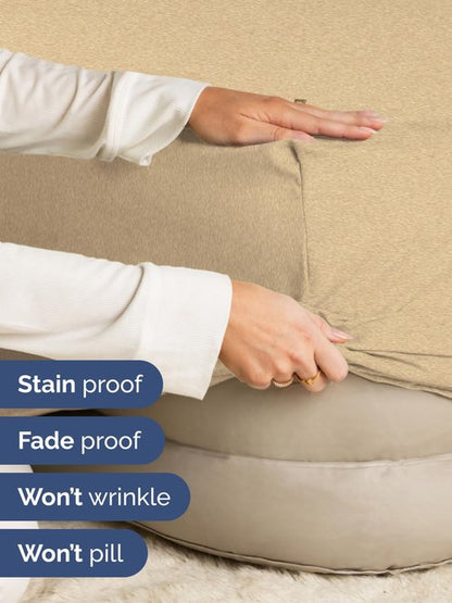 Extra Deep King Fitted Sheet - Hotel Luxury Single Fitted Sheet Only - Easily Fits 18 inch to 24 inch Mattress - Ultra Soft, Wrinkle Free with Extra Deep Pockets - Breathable & Comfy - Heathered Tan