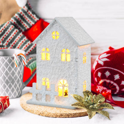 TOYANDONA Christmas Village Houses - 3Pcs LED Lighted Wooden Decor for Tabletop & Mantle Display