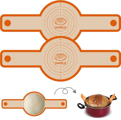 Silicone Bread Sling by [Brand Name] - Non-Stick & Easy to Clean Baking Mat Set | 2 Pcs Reusable Sourdough Tools