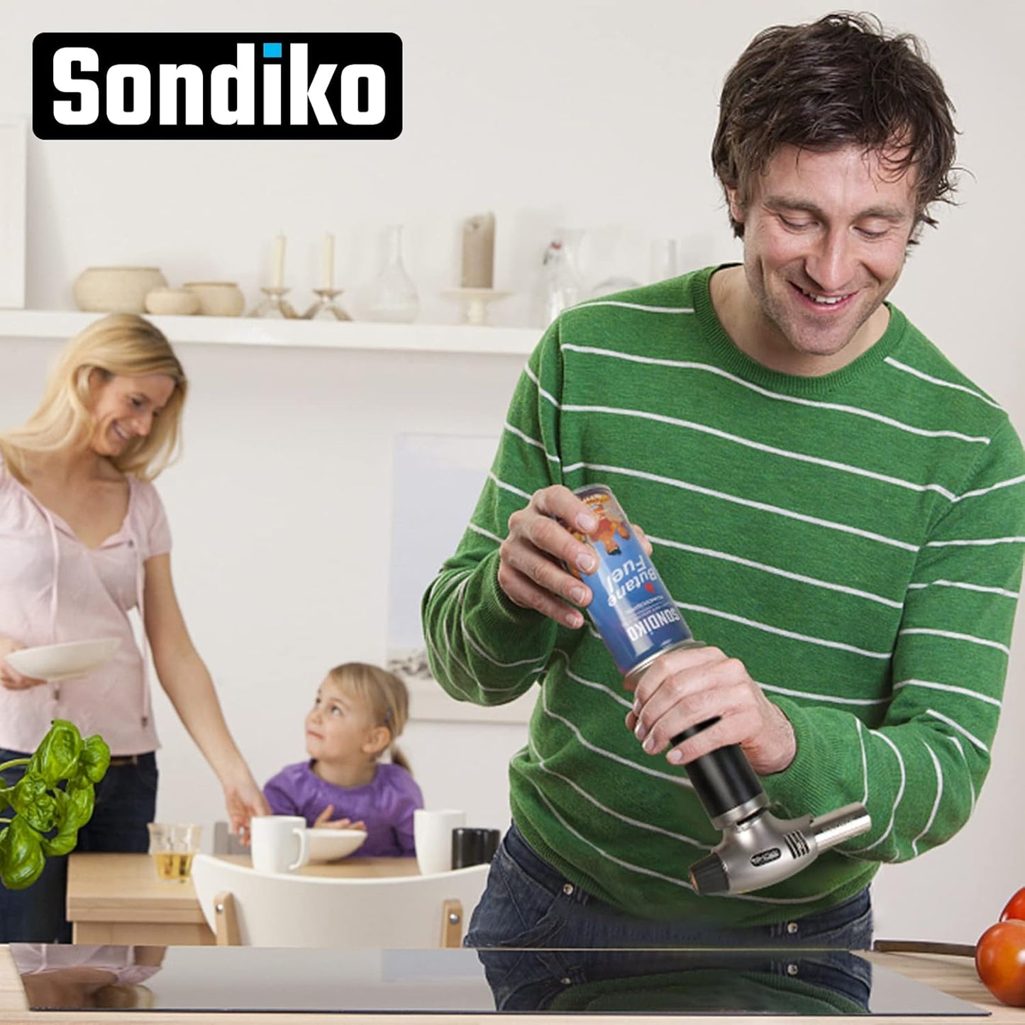 Sondiko Kitchen Torch - Versatile Culinary Tool for Soldering and Cooking | Butane Included