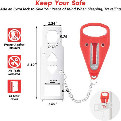 AceMining Portable Door Lock - Enhance Home Security & Privacy | Ideal for Travel, Hotels, Apartments