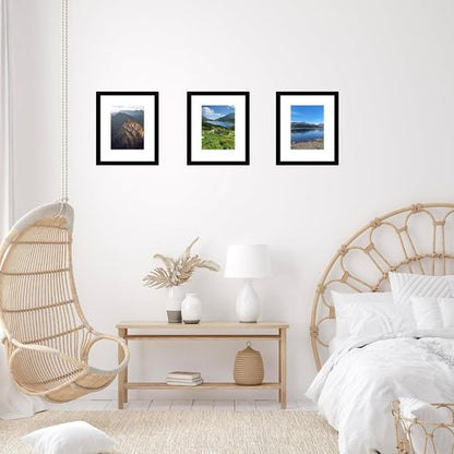8x10 Black Picture Frame by [Brand Name] - Versatile Wall Hanging & Tabletop Display with 5x7 Mat