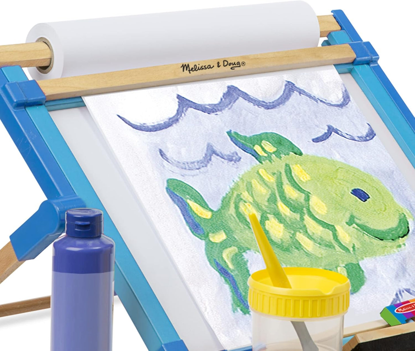 Melissa & Doug Double-Sided Magnetic Art Easel - Versatile Dry-Erase & Chalkboard for Kids