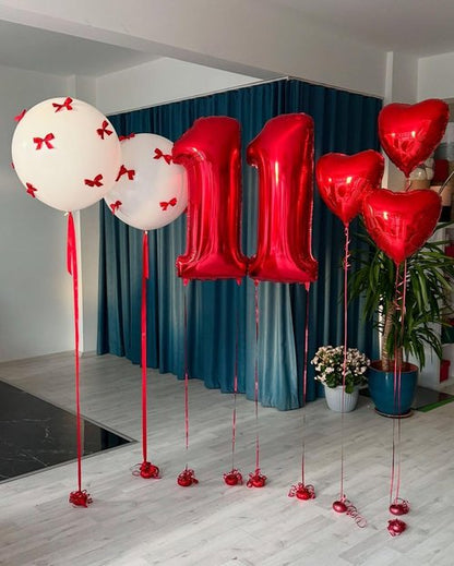 Large Red Number 13 Balloon - 40 Inch Foil Party Decoration for Birthday & Memorial Celebrations