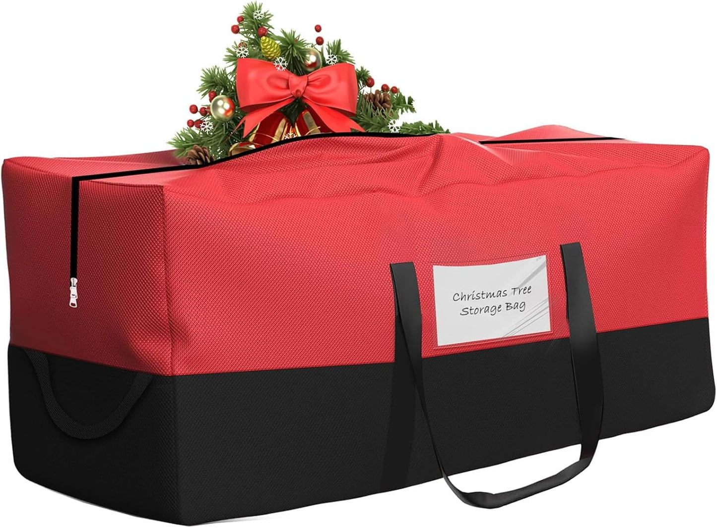 Skiennix Christmas Tree Storage Bag - Heavy Duty 600D Oxford Material for Up to 10 Ft Trees | Dampproof with Durable Handles & Dual Zipper