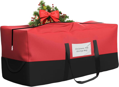 Skiennix Christmas Tree Storage Bag - Heavy Duty 600D Oxford Material for Up to 10 Ft Trees | Dampproof with Durable Handles & Dual Zipper