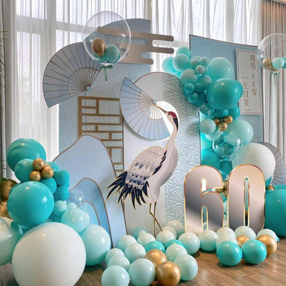 Voircoloria Teal Balloon Garland Kit - 90 Pack of 5-18 Inch Balloons for Graduation, Weddings & Parties