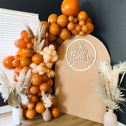 PartyWoo Burnt Orange Balloons - 100 Pcs Latex Balloon Arch Kit | 18", 12", 10", 5" Sizes for Fall Celebrations