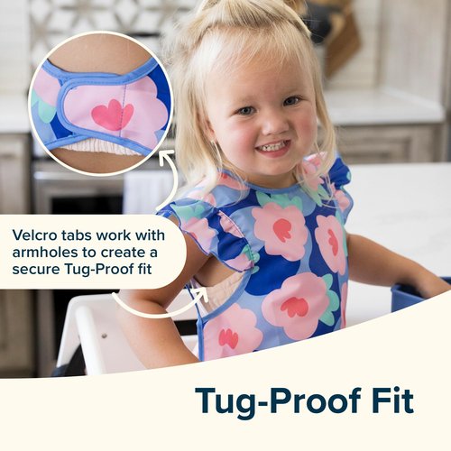 Tiny Twinkle Mess Proof Baby Bib for Boys | Waterproof Toddler Bib for Eating | Baby Apron for Feeding, Machine Washable | Perfect Shower Gift (Dinosaur, 6–24M)