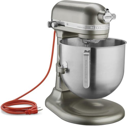 KitchenAid 8-Quart Commercial Countertop Mixer - 10-Speed Gear-Driven in Contour Silver