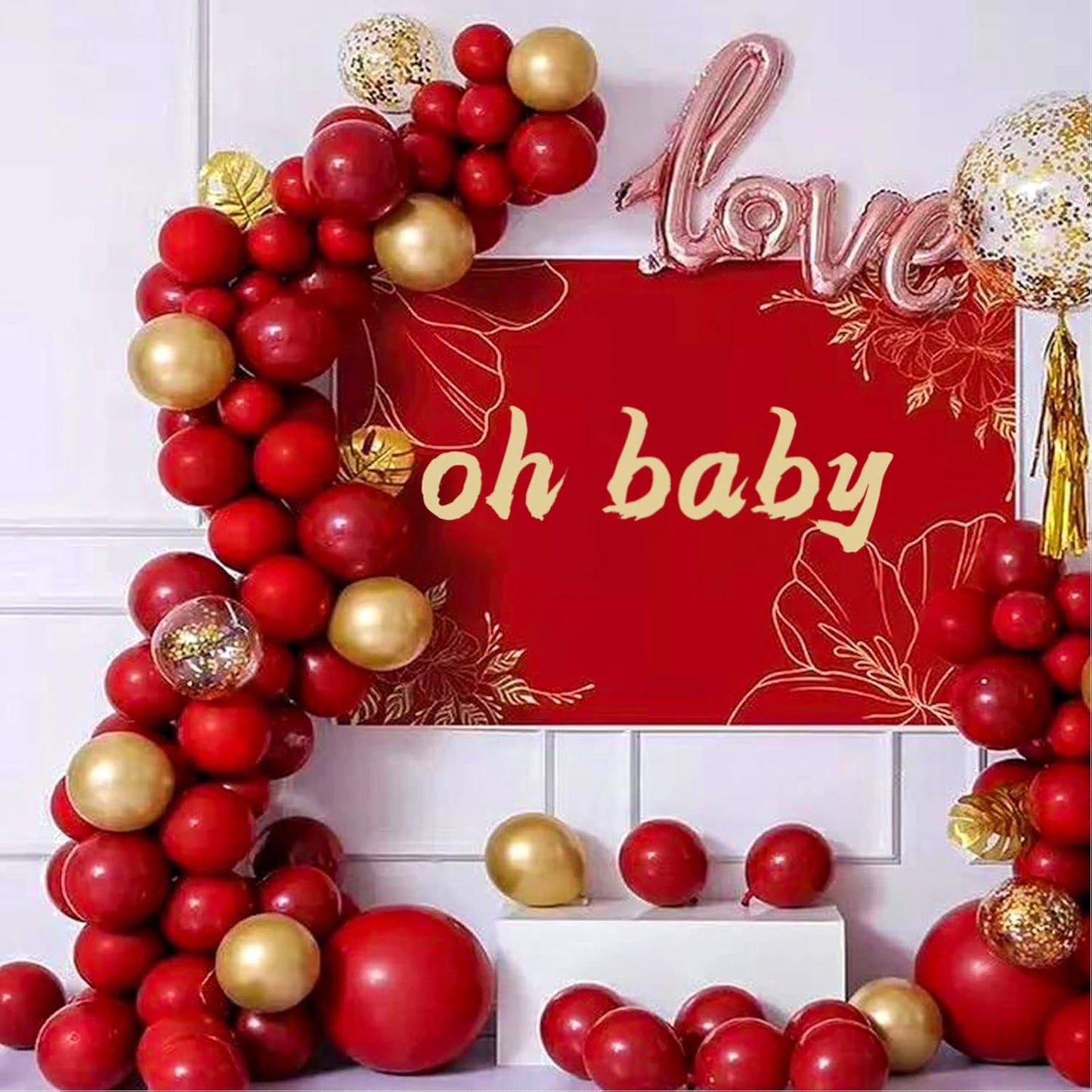 Red Balloons | 110 Pcs 5-Inch Mini Thick Latex Balloons for Birthday & Baby Shower Decor
