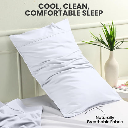 Utopia Bedding Standard Pillow Cases - Soft Brushed Microfiber - 2 Pack, 20 x 26 Inches | Fade Resistant, White