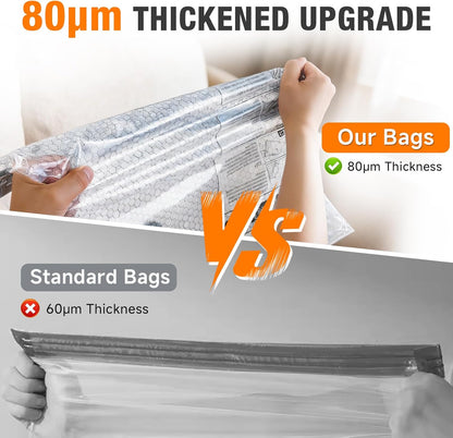 Skiennix Space Saver Vacuum Storage Bags - Portable Electric Pump Included | 15 Combo Set (5L/5M/5S) for Travel & Home