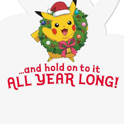 Hallmark Pack of Pokémon Christmas Cards, Pikachu Christmas Lights (4 Holiday Cards with Envelopes) (5XXH2386)