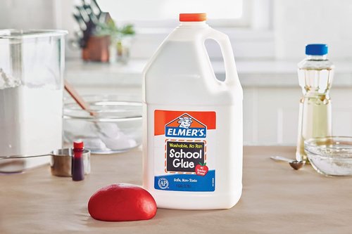 Elmer's White Liquid School Glue - Safe & Washable 1 Gallon | Ideal for Arts & Crafts, Slime, Classroom Use