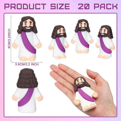 Barydat Jesus Figurines - 3.2 Inch Classic Christ Savior Dolls | Bulk Religious Party Favors (10 Pcs)