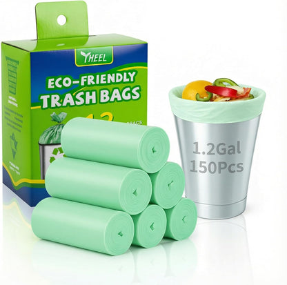 YHEEL Small Trash Bags - 1.2 Gallon Unscented Leak-Proof Liners for Office & Bedroom | 150 Count